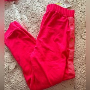 Dudley Stephens Jay Jogger Terry Neon Pink Pants Size Large NWT